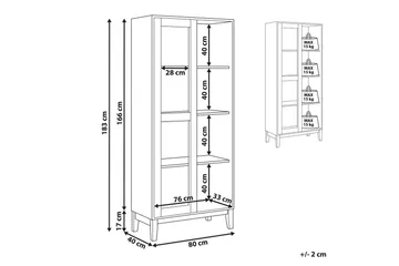 Vitrinskåp Rumson Ljus trä - Ljus trä - Förvaring - Skåp - Vitrinskåp