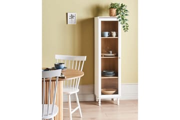 Vitrinskåp Tingledale Vit, ljust trä, 40x38x150 cm - Vit, ljust trä, 40x38x150 cm - Möbler - TV- & Mediamöbler - Mediastativ & väggfäste - Tv-stativ & Tv-väggfäste