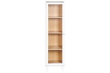 Vitrinskåp Tingledale Vit, ljust trä, 40x38x150 cm - Vit, ljust trä, 40x38x150 cm - Möbler - TV- & Mediamöbler - Mediastativ & väggfäste - Tv-stativ & Tv-väggfäste