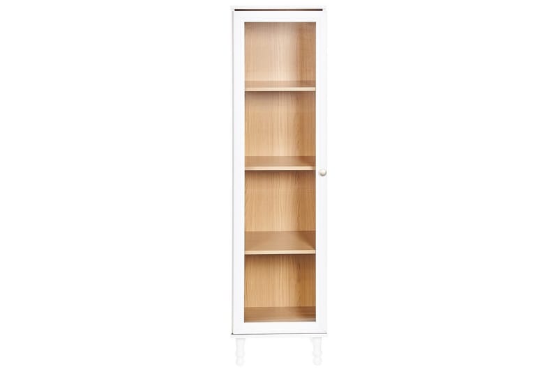 Vitrinskåp Tingledale Vit, ljust trä, 40x38x150 cm - Vit, ljust trä, 40x38x150 cm - Möbler - TV- & Mediamöbler - Mediastativ & väggfäste - Tv-stativ & Tv-väggfäste