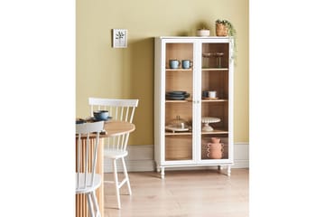 Vitrinskåp Tingledale Vit, ljust trä, 80x40x151 cm - Vit, ljust trä, 80x40x151 cm - Möbler - TV- & Mediamöbler - Mediastativ & väggfäste - Tv-stativ & Tv-väggfäste