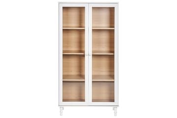 Vitrinskåp Tingledale Vit, ljust trä, 80x40x151 cm - Vit, ljust trä, 80x40x151 cm - Möbler - TV- & Mediamöbler - Mediastativ & väggfäste - Tv-stativ & Tv-väggfäste