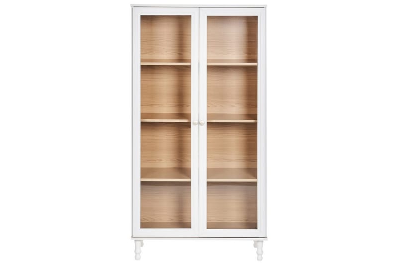 Vitrinskåp Tingledale Vit, ljust trä, 80x40x151 cm - Vit, ljust trä, 80x40x151 cm - Möbler - TV- & Mediamöbler - Mediastativ & väggfäste - Tv-stativ & Tv-väggfäste