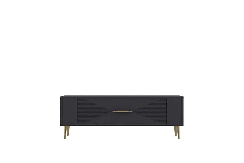 Vornis Tv-bänk 120 cm - Antracit/Guld - Möbler - TV- & Mediamöbler - TV bänk & mediabänk