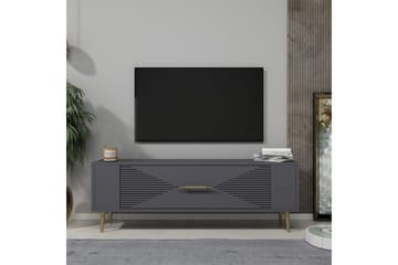 Vornis Tv-bänk 120 cm - Antracit/Guld - Möbler - TV- & Mediamöbler - TV bänk & mediabänk