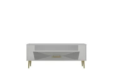 Vornis Tv-bänk 120 cm - Vit/Guld - Möbler - TV- & Mediamöbler - TV bänk & mediabänk