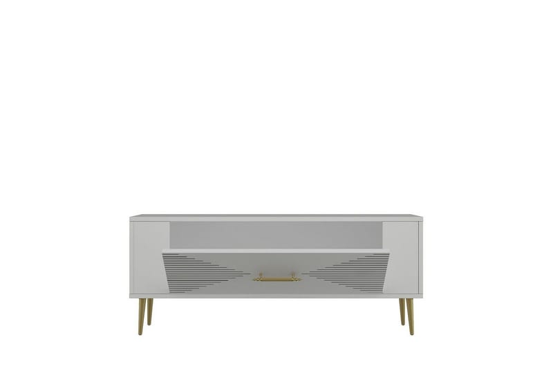 Vornis Tv-bänk 120 cm - Vit/Guld - Möbler - TV- & Mediamöbler - TV bänk & mediabänk