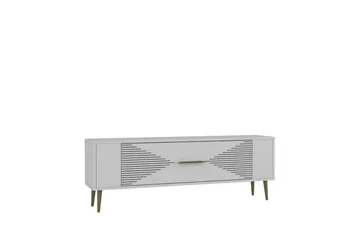 Vornis Tv-bänk 120 cm - Vit/Guld - Möbler - TV- & Mediamöbler - TV bänk & mediabänk