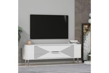 Vornis Tv-bänk 120 cm - Vit/Silver - Möbler - TV- & Mediamöbler - TV bänk & mediabänk