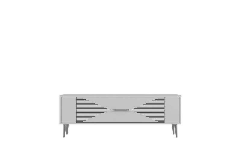 Vornis Tv-bänk 120 cm - Vit/Silver - Möbler - TV- & Mediamöbler - TV bänk & mediabänk