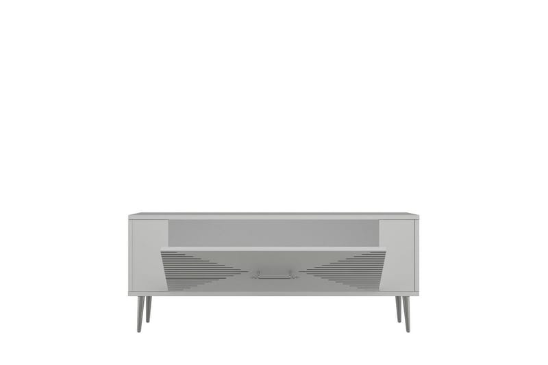 Vornis Tv-bänk 120 cm - Vit/Silver - Möbler - TV- & Mediamöbler - TV bänk & mediabänk