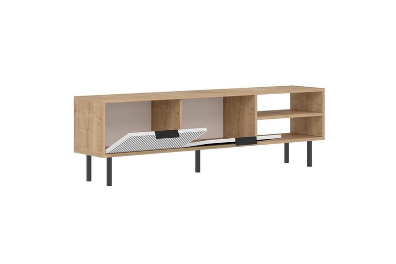 Wenus Tv-bänk 150 cm - Ek/Vit - Möbler - TV- & Mediamöbler - TV bänk & mediabänk