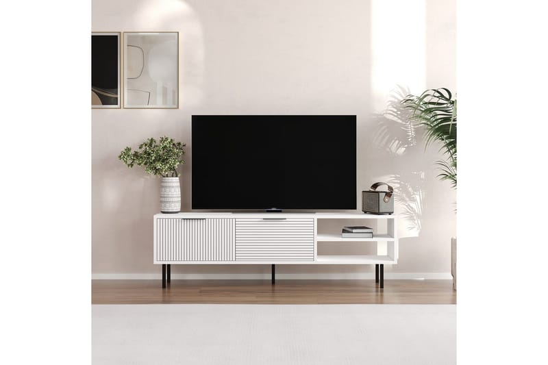 Wenus Tv-bänk 150 cm - Vit - Möbler - TV- & Mediamöbler - TV bänk & mediabänk