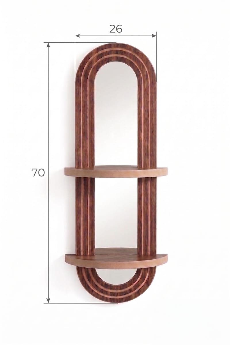 Zayra Vägghylla 26x70 cm - Brun - Förvaring - Hylla - Vägghylla