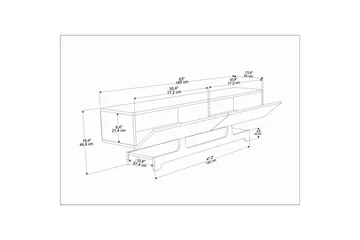Zira Tv-bänk 160 cm - Röd - Möbler - TV- & Mediamöbler - TV bänk & mediabänk