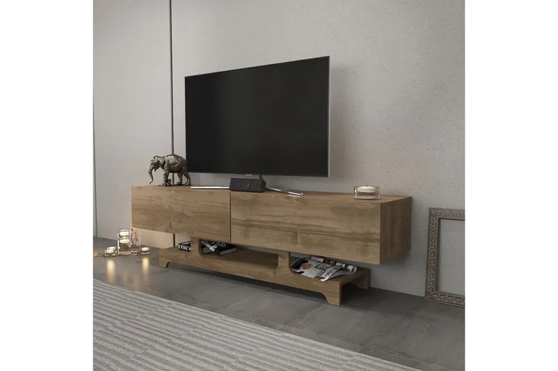 Zira Tv-bänk 160 cm - Valnöt - Möbler - TV- & Mediamöbler - TV bänk & mediabänk