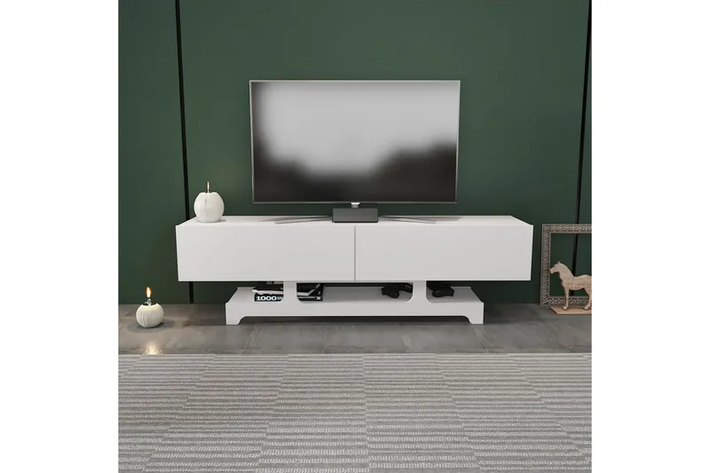 Zira Tv-bänk 160 cm - Vit - Möbler - TV- & Mediamöbler - TV bänk & mediabänk