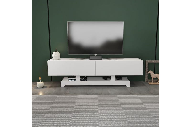 Zira Tv-bänk 160 cm - Vit - Möbler - TV- & Mediamöbler - TV bänk & mediabänk