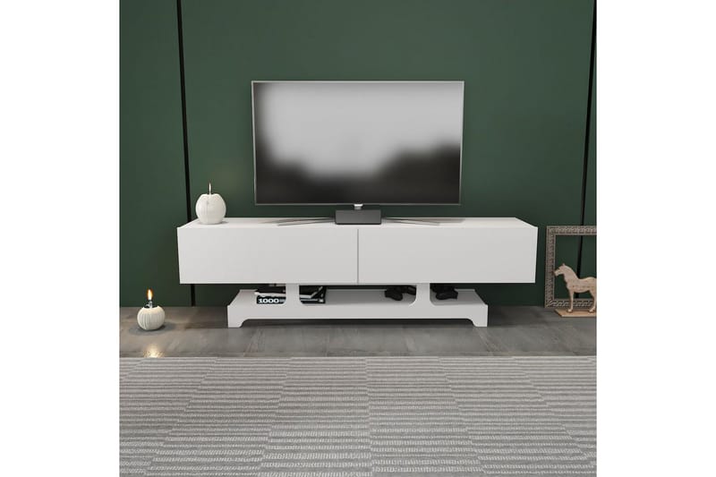 Zira Tv-bänk 160 cm - Vit - Möbler - TV- & Mediamöbler - TV bänk & mediabänk