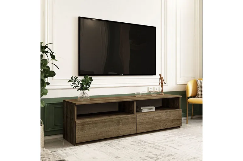 Zylen Tv-bänk 144 cm - Valnöt - Möbler - TV- & Mediamöbler - TV bänk & mediabänk