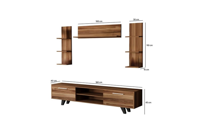 Zyrosen Tv-bänk 180 cm - Natur - Möbler - TV- & Mediamöbler - TV bänk & mediabänk