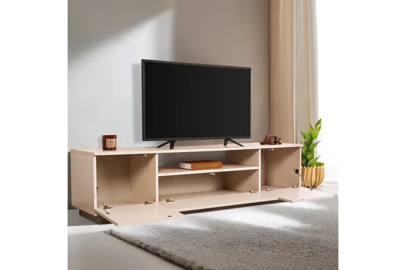 Meni Tv-bänk 180 cm - Mörkbrun/Taupe - Möbler - TV- & Mediamöbler - TV bänk & mediabänk