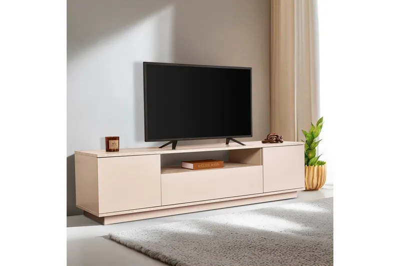 Meni Tv-bänk 180 cm - Mörkbrun/Taupe - Möbler - TV- & Mediamöbler - TV bänk & mediabänk