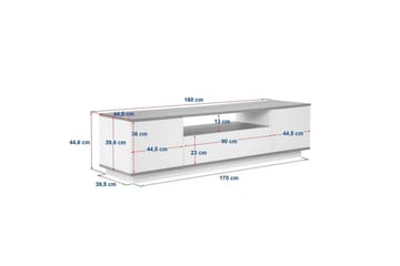Meni Tv-bänk 180 cm - Mörkbrun/Taupe - Möbler - TV- & Mediamöbler - TV bänk & mediabänk