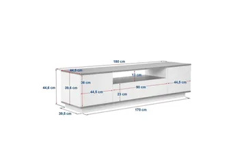 Meni Tv-bänk 180 cm - Mörkbrun/Taupe - Möbler - TV- & Mediamöbler - TV bänk & mediabänk