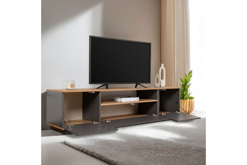 Meni Tv-bänk 180 cm - Natur/Antracit - Möbler - TV- & Mediamöbler - TV bänk & mediabänk