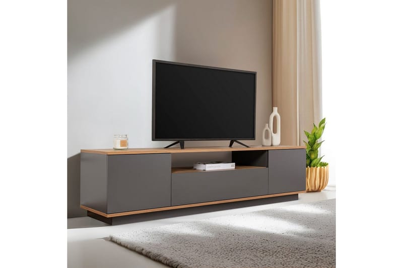 Meni Tv-bänk 180 cm - Natur/Antracit - Möbler - TV- & Mediamöbler - TV bänk & mediabänk