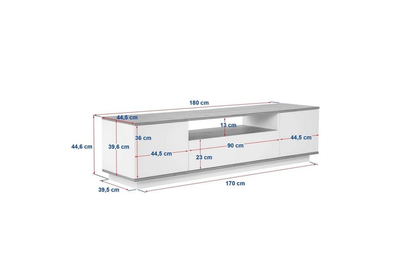 Meni Tv-bänk 180 cm - Natur/Gul - Möbler - TV- & Mediamöbler - TV bänk & mediabänk