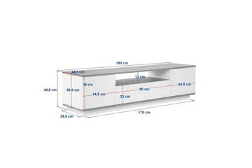 Meni Tv-bänk 180 cm - Natur/Gul - Möbler - TV- & Mediamöbler - TV bänk & mediabänk