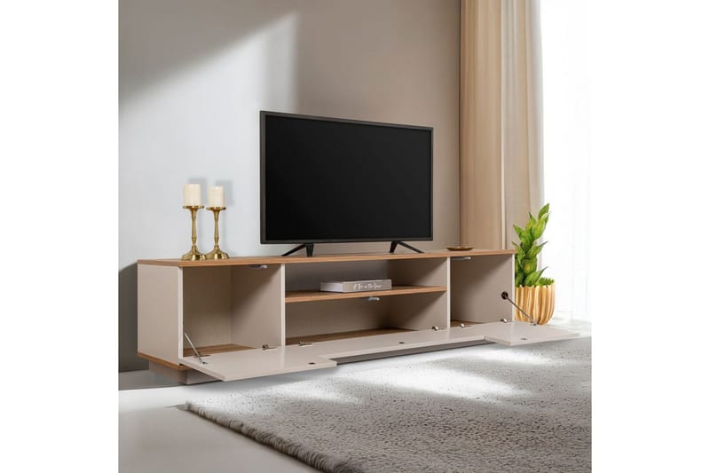 Meni Tv-bänk 180 cm - Natur/Gul - Möbler - TV- & Mediamöbler - TV bänk & mediabänk