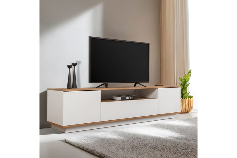 Meni Tv-bänk 180 cm - Natur/Vit - Möbler - TV- & Mediamöbler - TV bänk & mediabänk