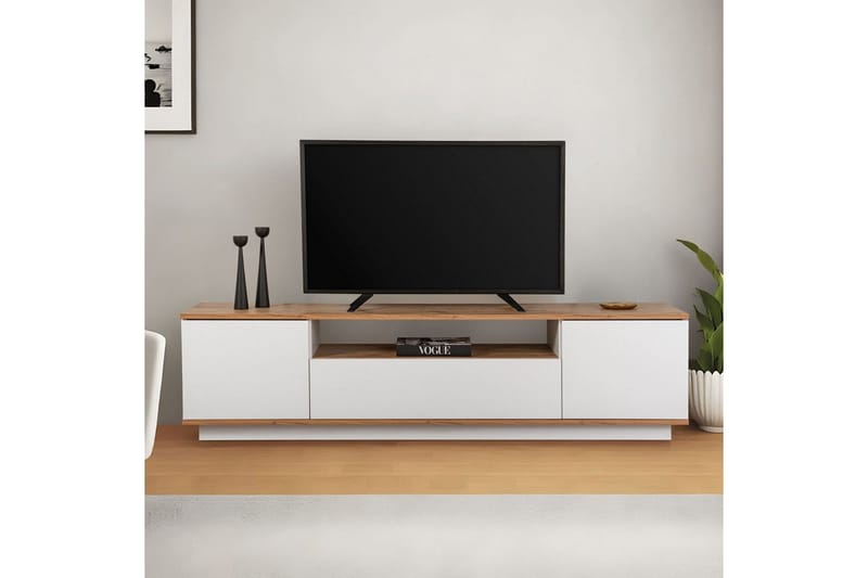 Meni Tv-bänk 180 cm - Natur/Vit - Möbler - TV- & Mediamöbler - TV bänk & mediabänk