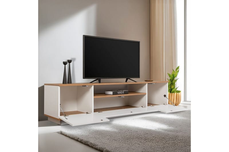 Meni Tv-bänk 180 cm - Natur/Vit - Möbler - TV- & Mediamöbler - TV bänk & mediabänk