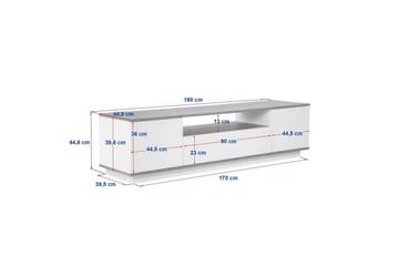 Meni Tv-bänk 180 cm - Natur/Vit - Möbler - TV- & Mediamöbler - TV bänk & mediabänk