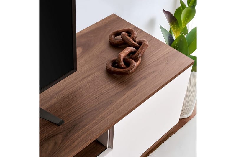 Meni Tv-bänk 180 cm - Vit/Brun - Möbler - TV- & Mediamöbler - TV bänk & mediabänk