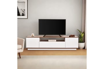 Meni Tv-bänk 180 cm - Vit/Brun - Möbler - TV- & Mediamöbler - TV bänk & mediabänk