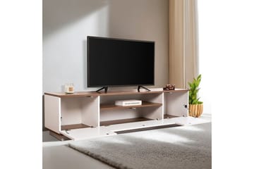Meni Tv-bänk 180 cm - Vit/Brun - Möbler - TV- & Mediamöbler - TV bänk & mediabänk