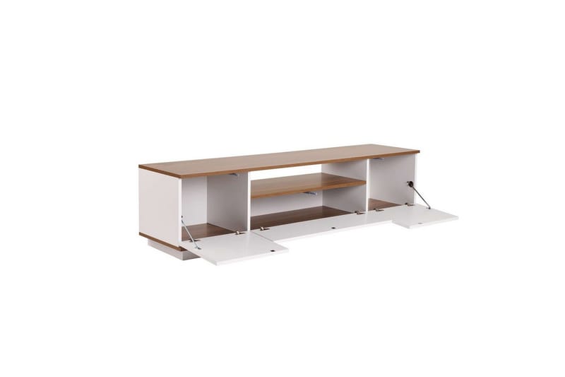Meni Tv-bänk 180 cm - Vit/Brun - Möbler - TV- & Mediamöbler - TV bänk & mediabänk