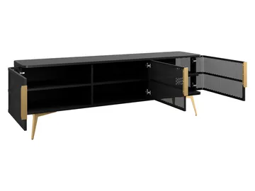 Mireva Tv-bänk 180 cm - svart/guld - Möbler - TV- & Mediamöbler - TV bänk & mediabänk