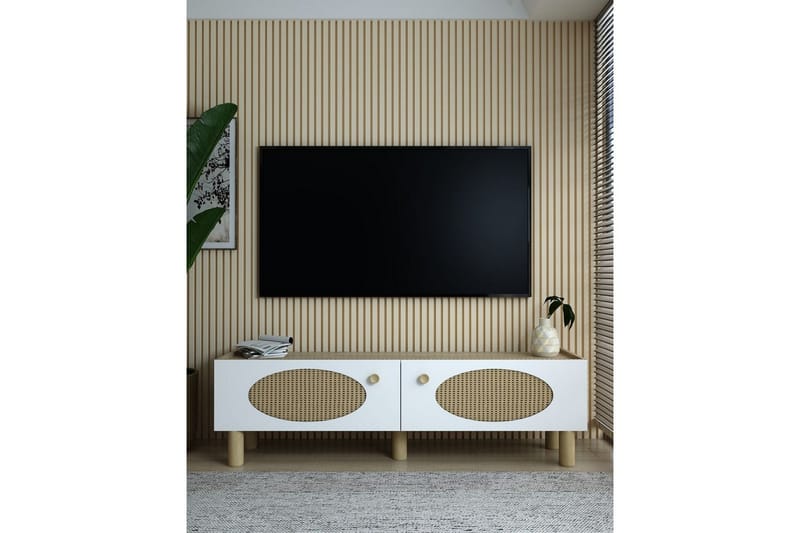 Mittopuri Tv-bänk 153,6 cm - Taupe - Möbler - TV- & Mediamöbler - TV bänk & mediabänk