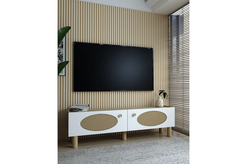Mittopuri Tv-bänk 153,6 cm - Taupe - Möbler - TV- & Mediamöbler - TV bänk & mediabänk