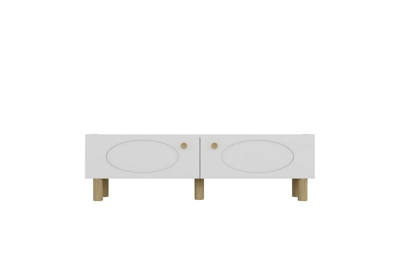 Mittopuri Tv-bänk 153,6 cm - Taupe/Vit - Möbler - TV- & Mediamöbler - TV bänk & mediabänk