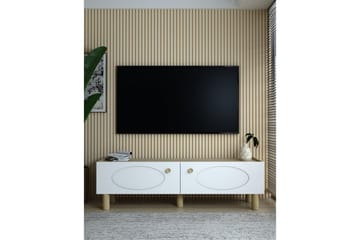 Mittopuri Tv-bänk 153,6 cm - Taupe/Vit - Möbler - TV- & Mediamöbler - TV bänk & mediabänk