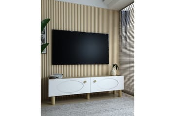 Mittopuri Tv-bänk 153,6 cm - Taupe/Vit - Möbler - TV- & Mediamöbler - TV bänk & mediabänk