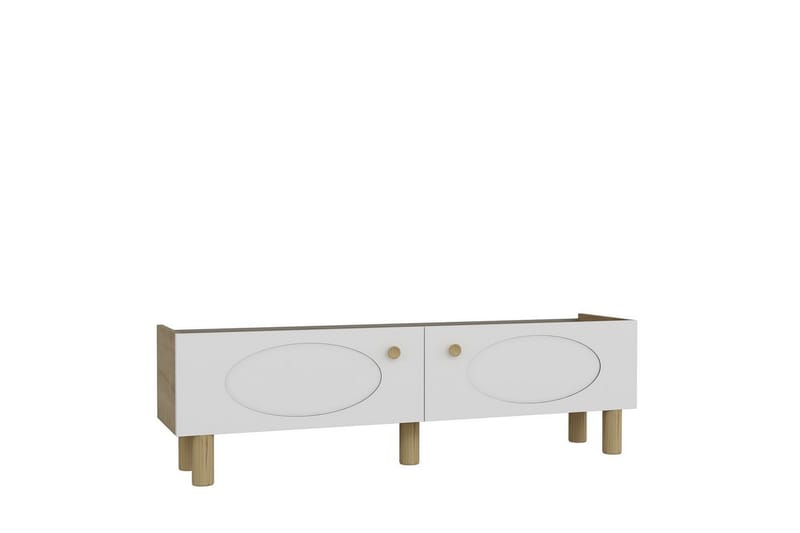 Mittopuri Tv-bänk 153,6 cm - Taupe/Vit - Möbler - TV- & Mediamöbler - TV bänk & mediabänk