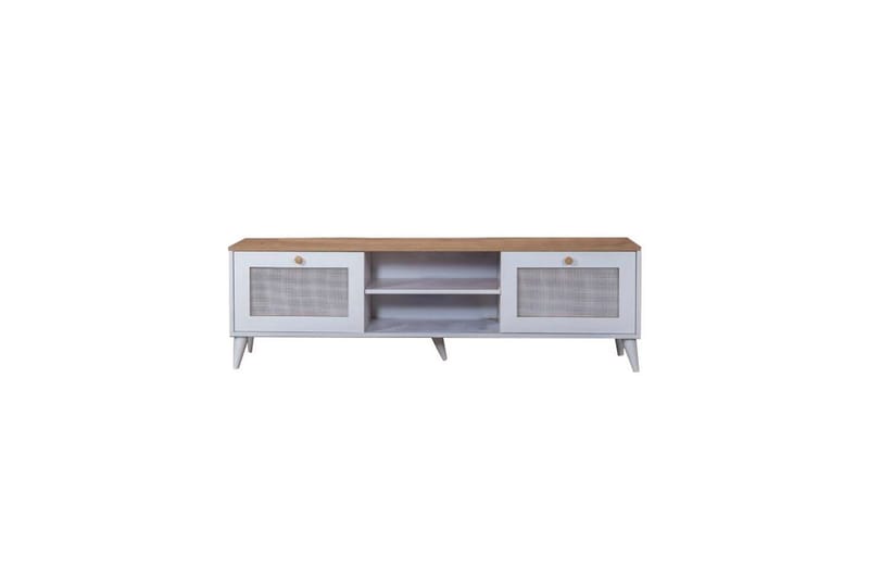 Mjudi Tv-bänk 55 cm - Ljusbrun/Vit - Möbler - TV- & Mediamöbler - TV bänk & mediabänk